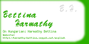 bettina harmathy business card